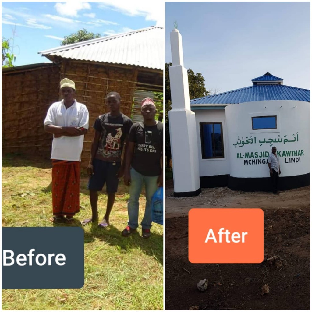 Before and After of Sinde Mosque 